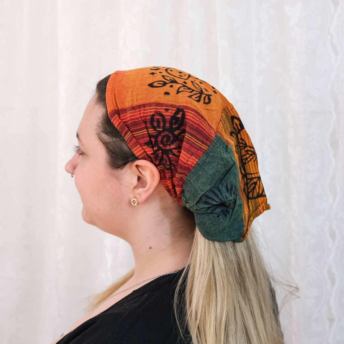 Cotton Patch Unisex Block Print Head Band