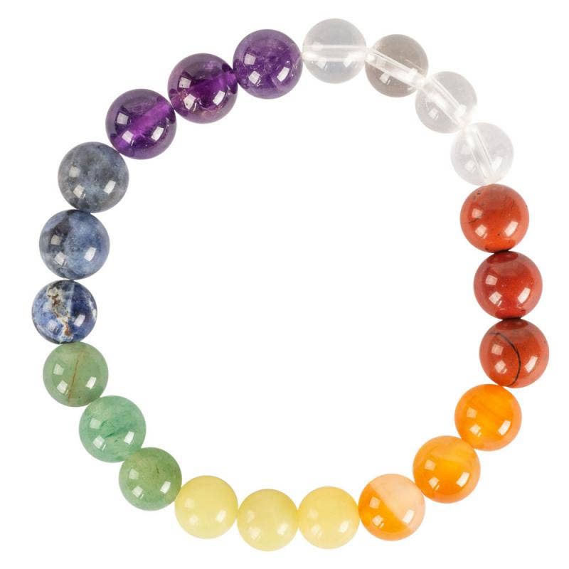8mm Crystal Gemstone Energy Bead Stretch Bracelets