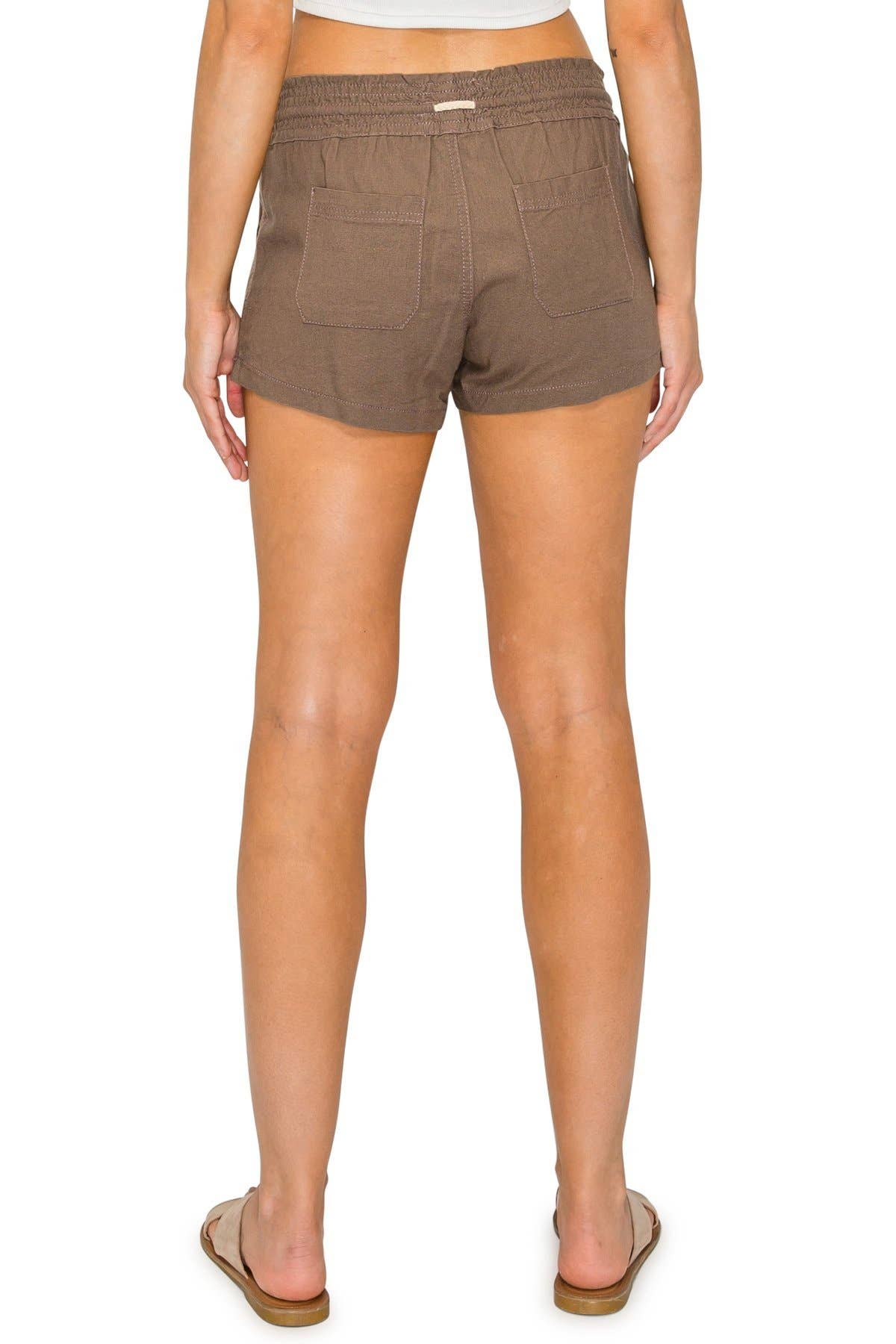 CALI1850 SOLID PAPERBAG RUFFLE WAIST SHORT (06984JLN000)