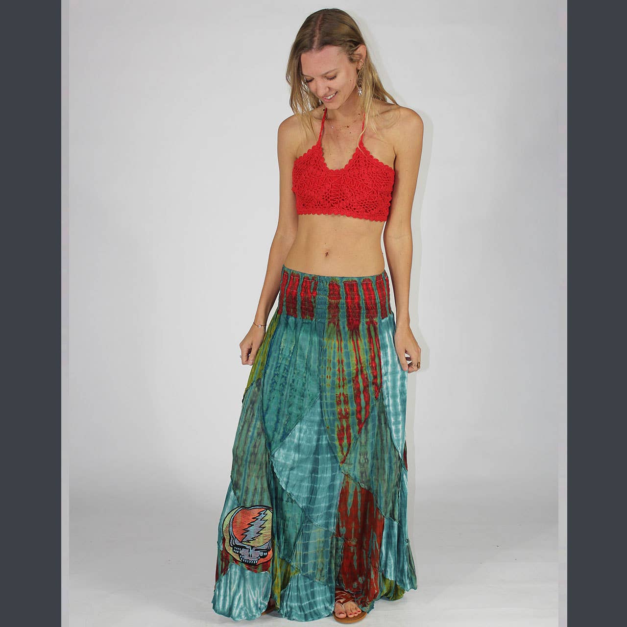 Psychedelic Stitch Maxi Skirt
