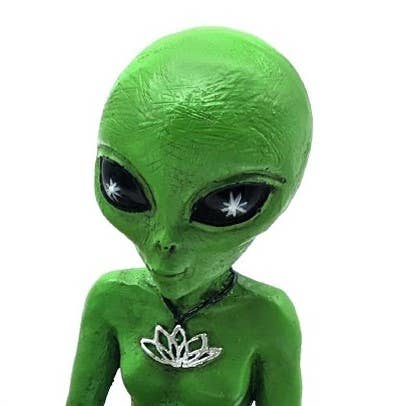 Alien Invasion "Zen and Yoga” Couple Meditating Figurine Set