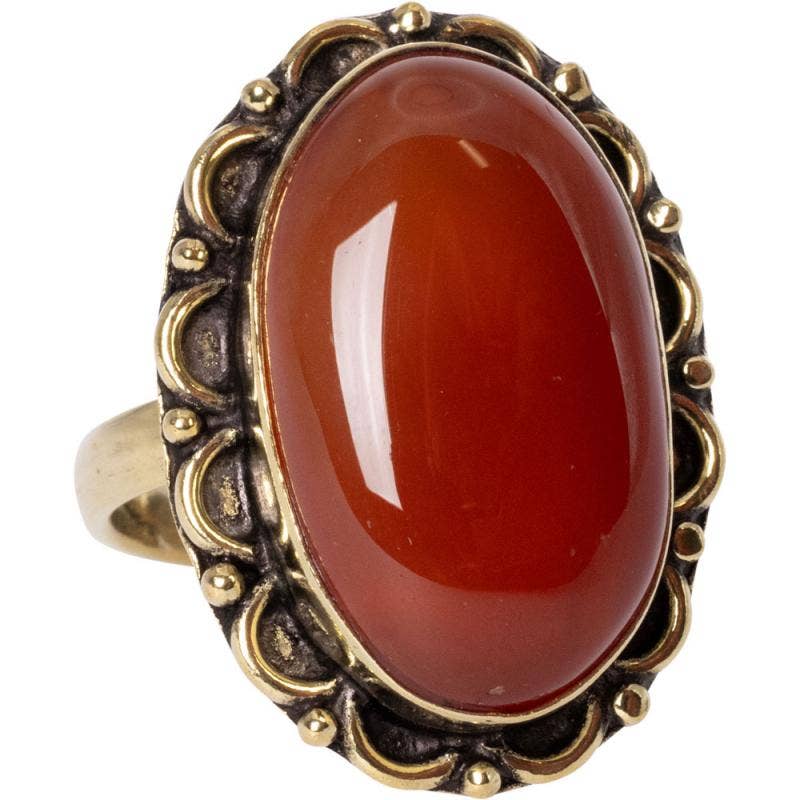 ADJUSTABLE GOLD TONE GEMSTONE RINGS