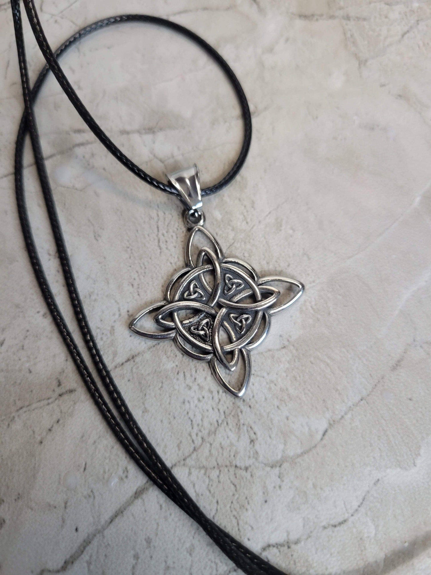 Witches Knot Necklace, Protection Charm Necklace, Witches