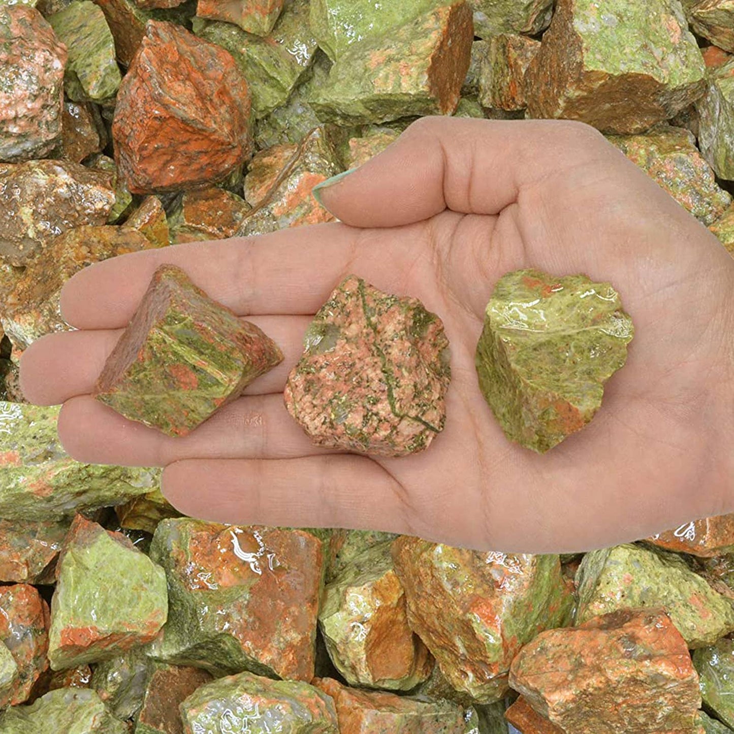 Rough Unakite- India - Raw Natural Stones