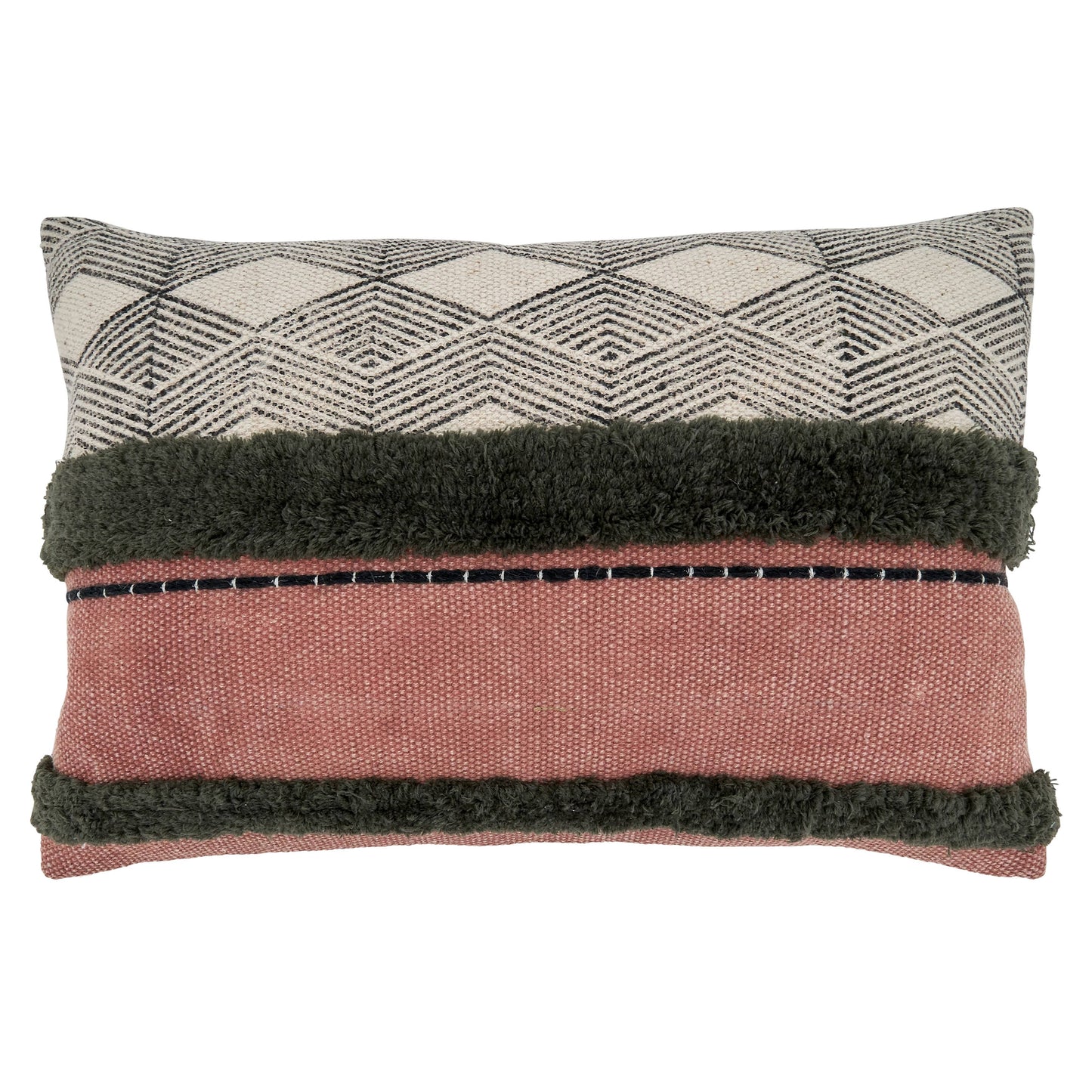 Printed and Tufted Modern Pillow