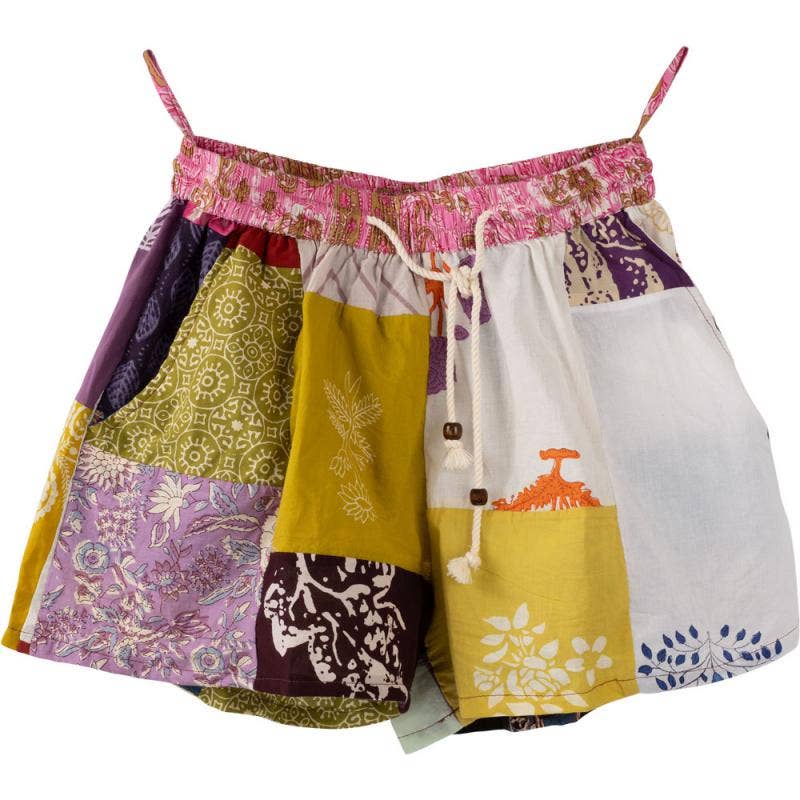 ASSORTED COTTON PATCHWORK SHORTS