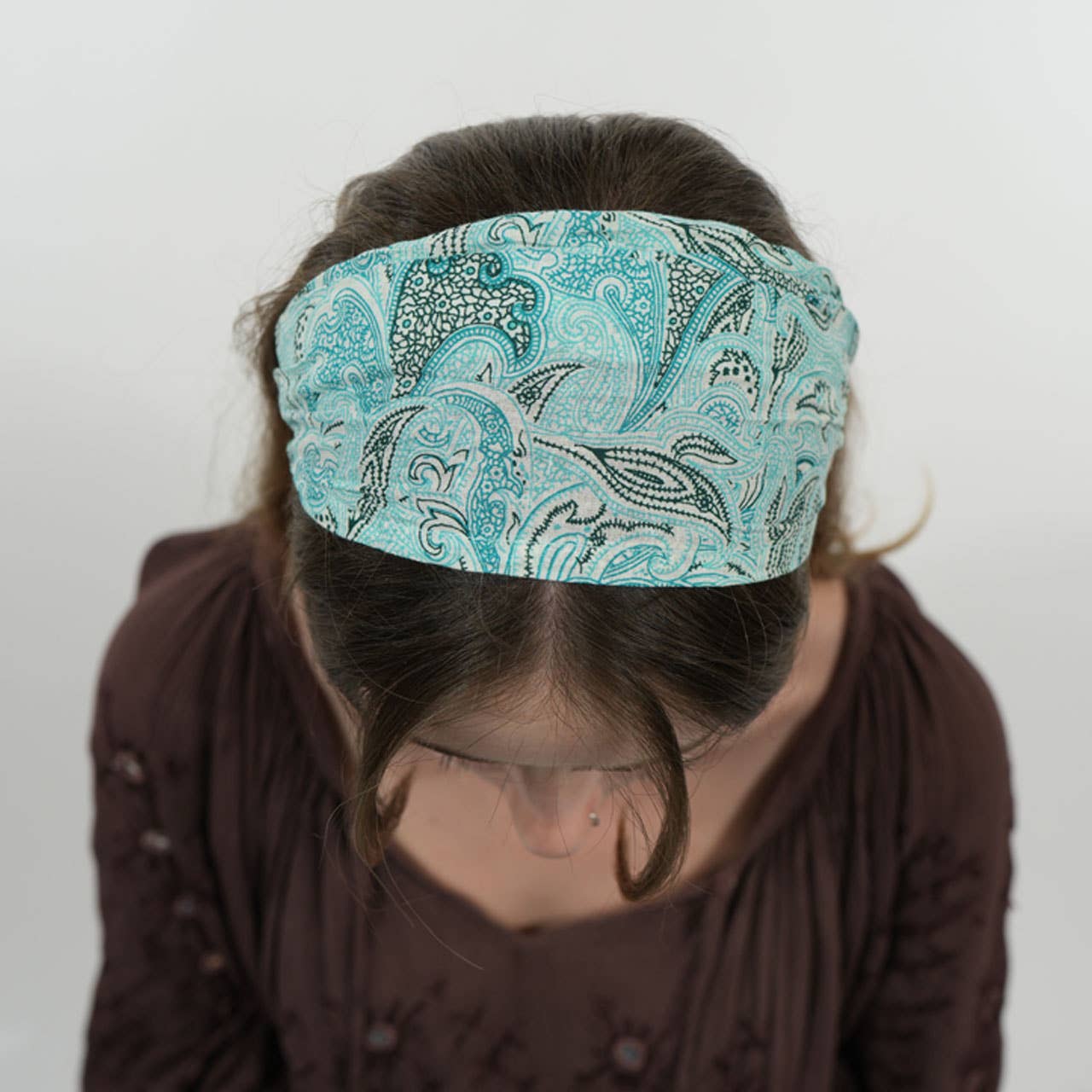 Hippie Boho Cotton Paisley Print Headband