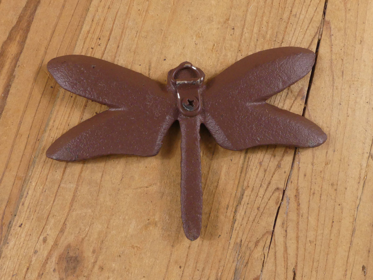 CAST IRON DRAGONFLY WALL DECOR WITH HANGING RING