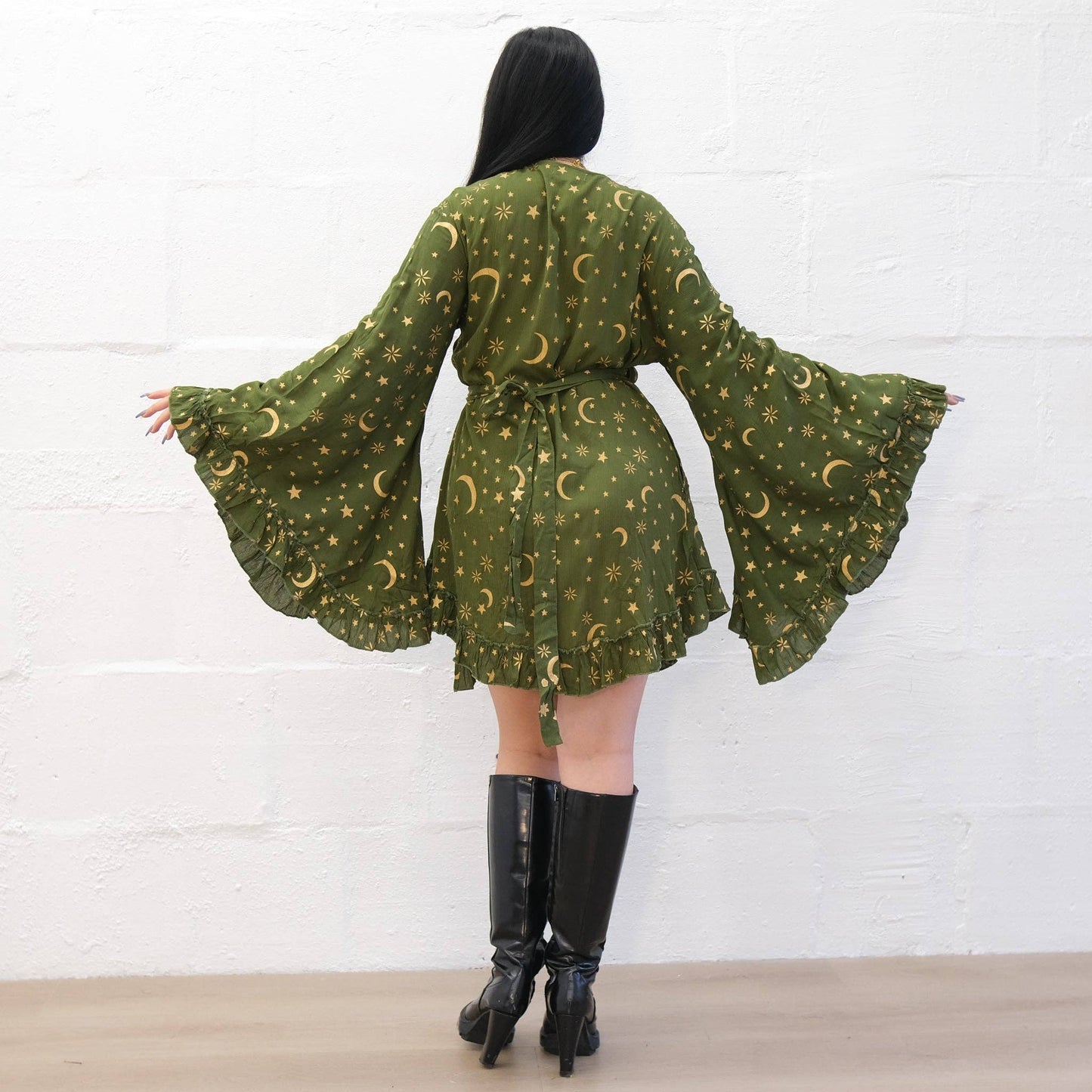Celestial Goddess Boho Wrap Dress
