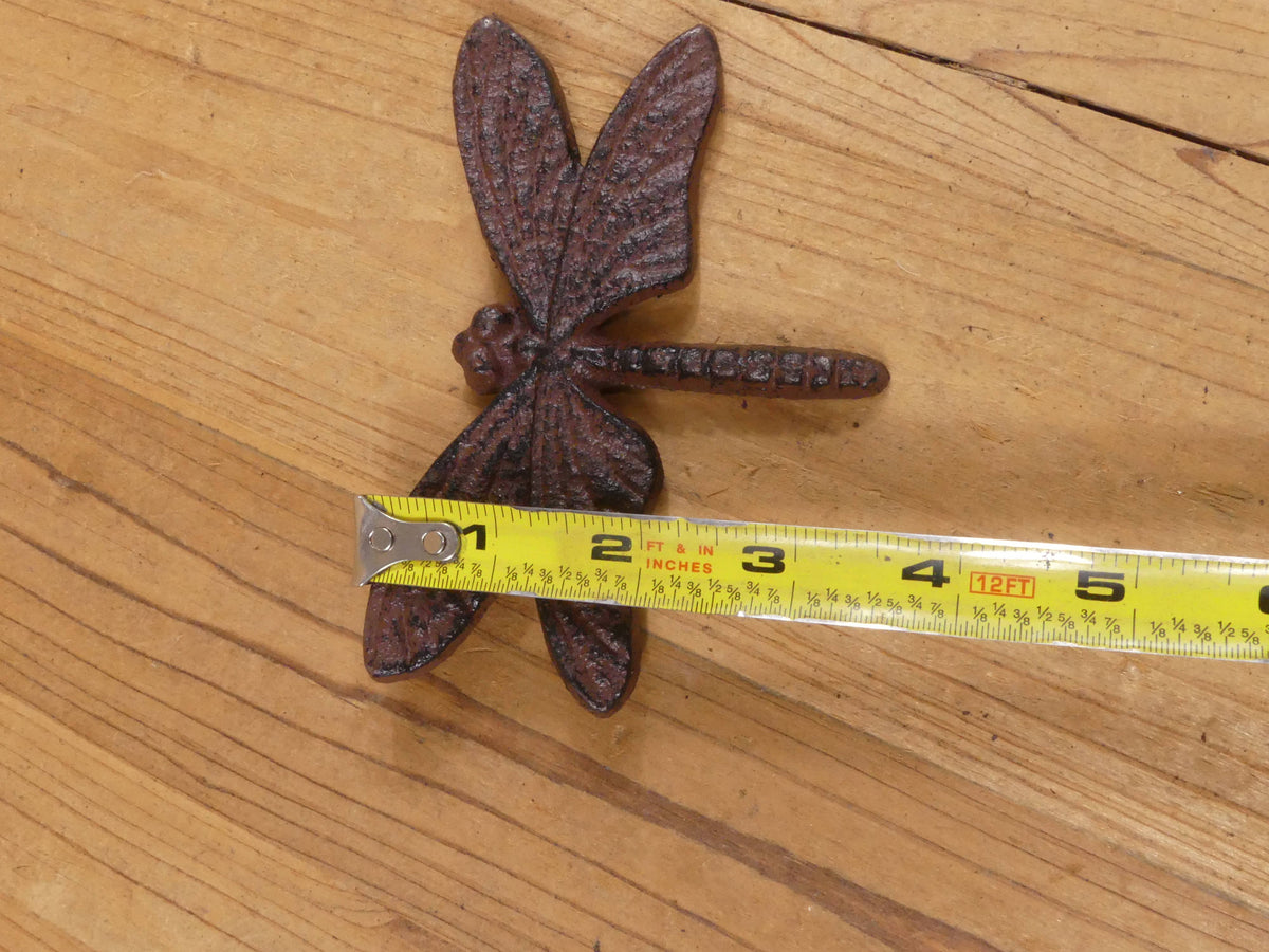 CAST IRON DRAGONFLY WALL DECOR WITH HANGING RING