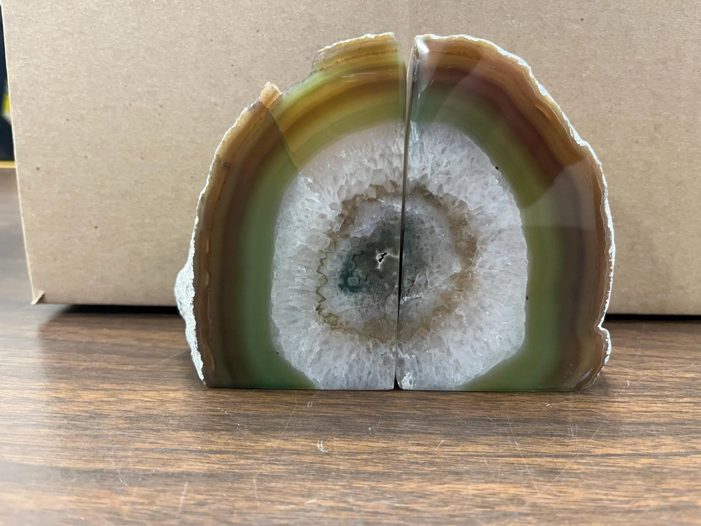 BOOKENDS GREEN AGATE- Sold by the piece