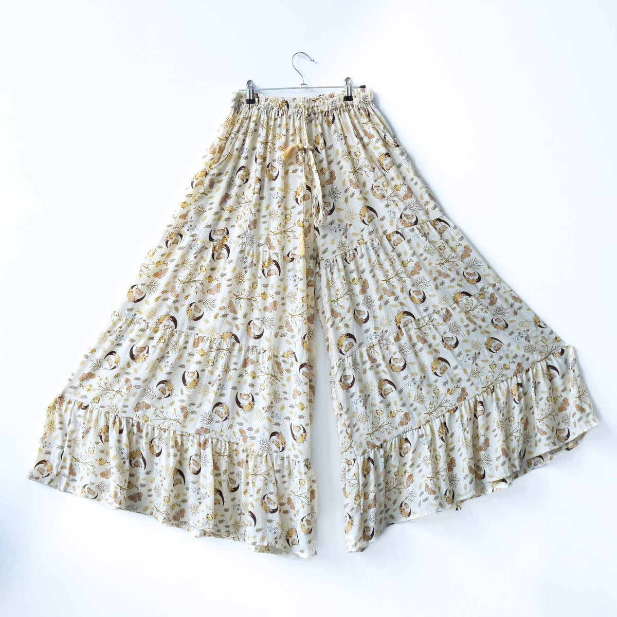 Flowy Celestial Wide Leg Boho Witchy  Pants