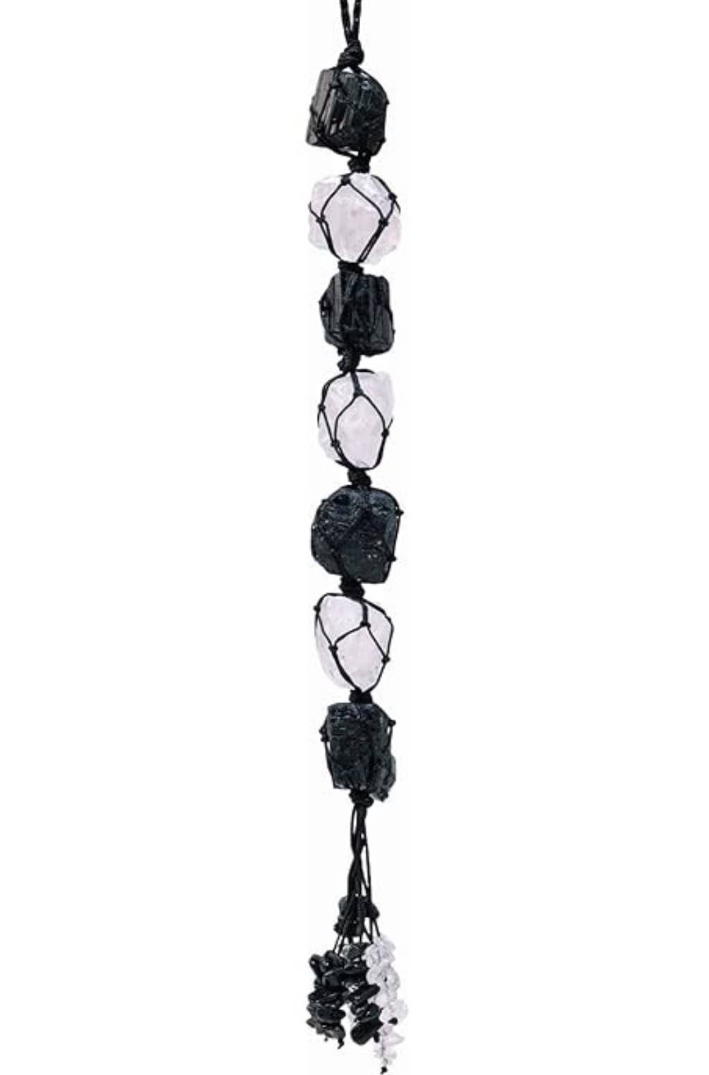 Black Tourmaline and Selenite Hanging | Cleansing | Decor 
