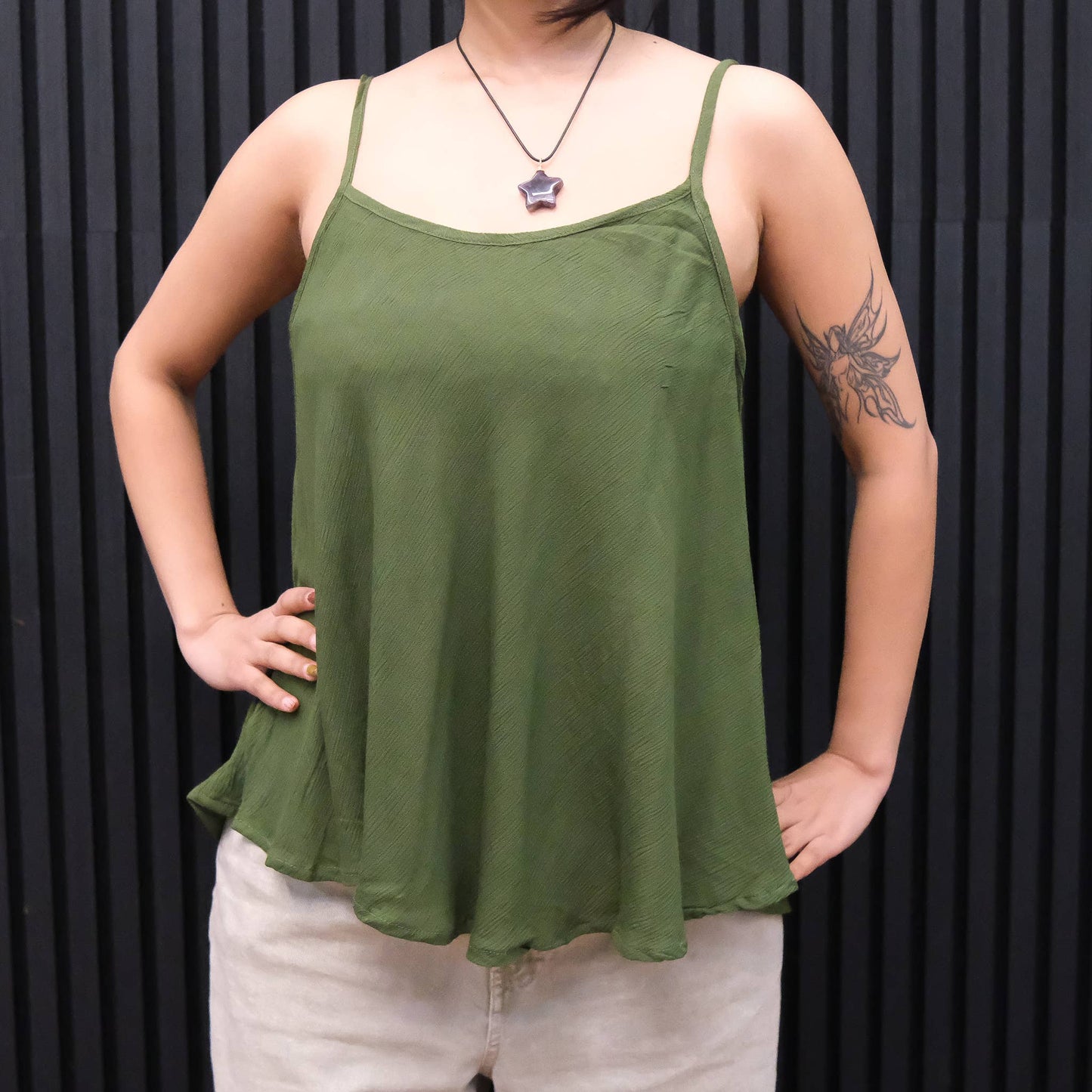 Flowy Boho Camisole Top with Adjustable Straps