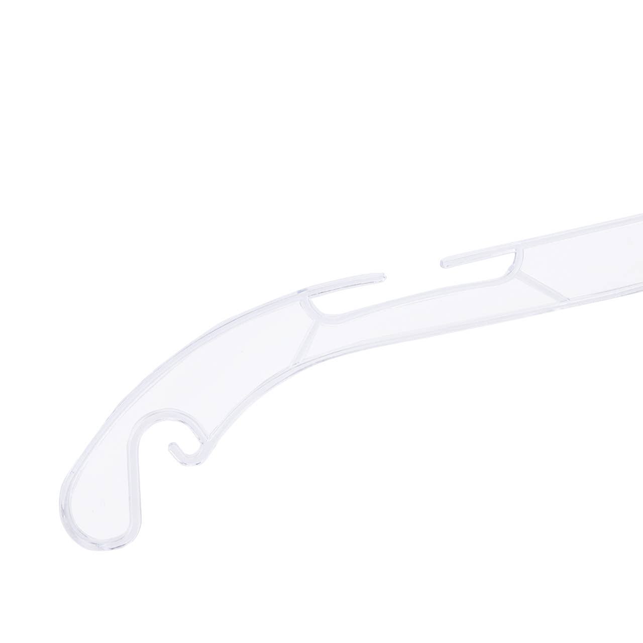 17" Economy Clear Plastic Dress Hangers - Case of 100