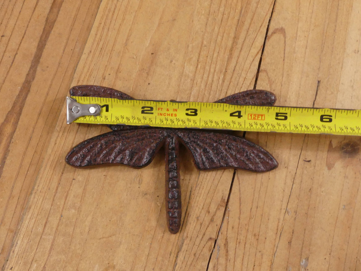 CAST IRON DRAGONFLY WALL DECOR WITH HANGING RING