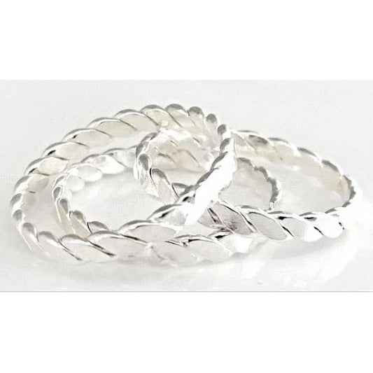 Braided Silver Rings