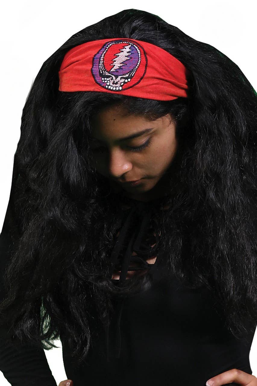 Grateful Dead Stonewashed Steal Your Face Embroidery Headban