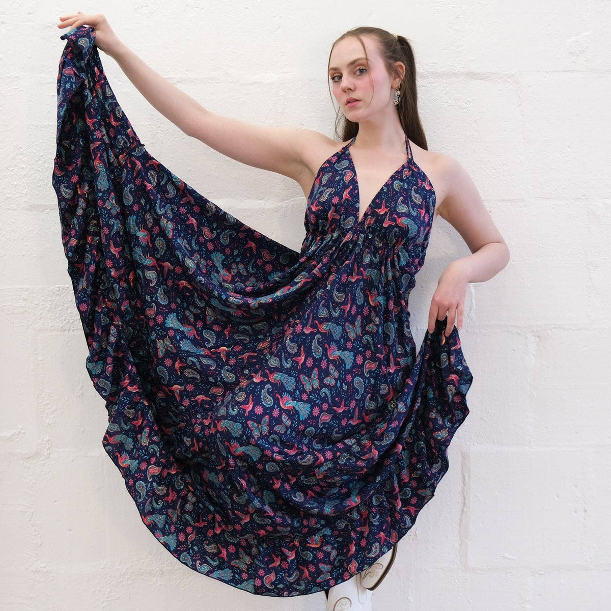 Boho Goddess Maxi Tiered Backless Dress