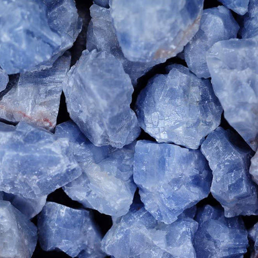 Rough Blue Calcite- Mexico - 1-2" - Acid Washed Stones (1lb)
