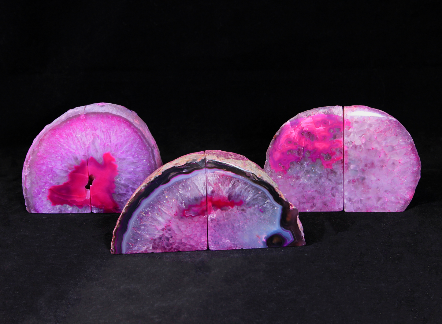 BOOKENDS PINK AGATE- Sold by the Piece