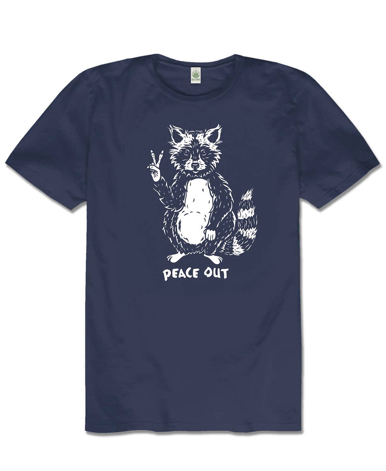 Peace Out Raccoon T-Shirt - Unisex - Nature T-Shirts