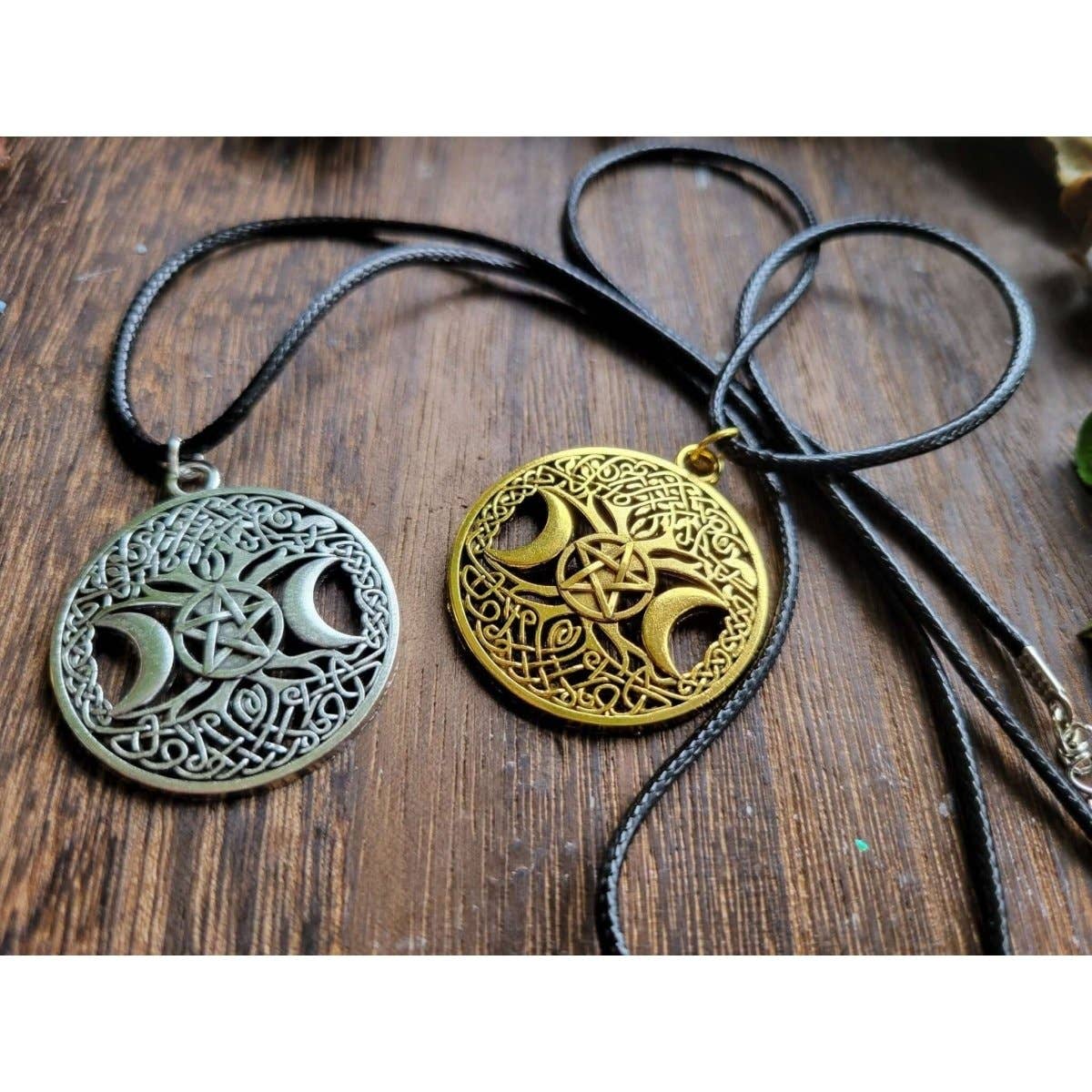 Protection Charm Triple Moon Pentagram Talisman Protection