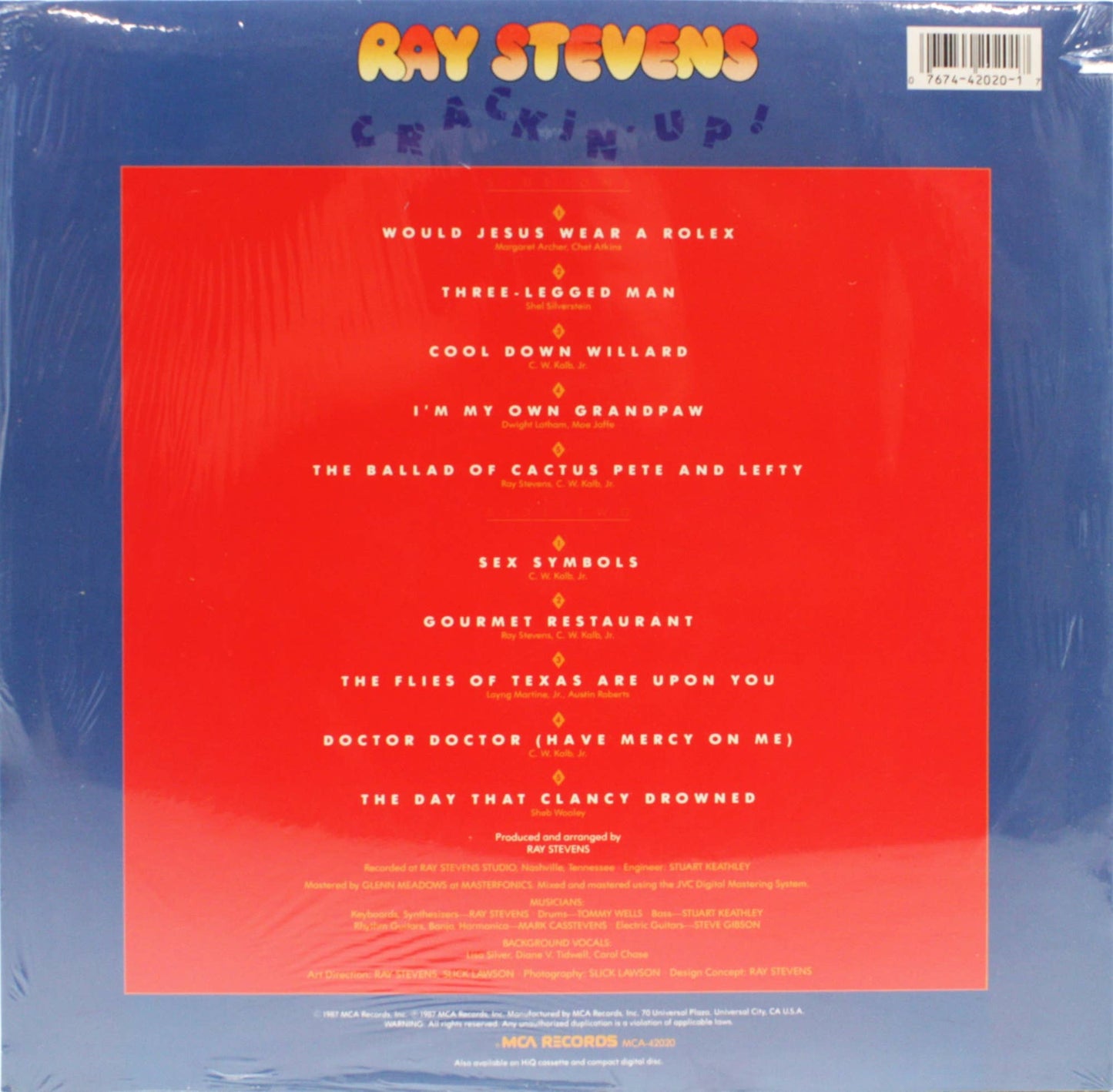 12" Vinyl LP Record - Ray Stevens - Crackin' Up Pop Country